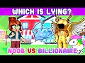 Roblox NOOB VS BILLIONAIRE (Roblox Adopt Me Honesty Test)