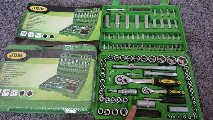 juego de llaves de vaso maletin de herramientas 216 piezas jbm 