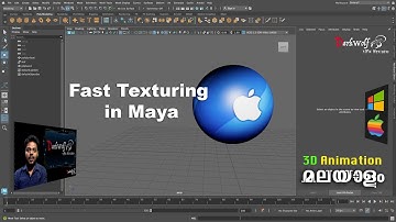 Fast texturing an object in maya | Malayalam basic tutorials