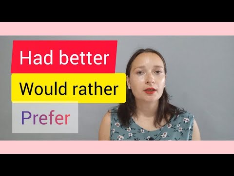 Had better, would rather and prefer   #английский#hadbetter#wouldrather#английскийдляначинающих
