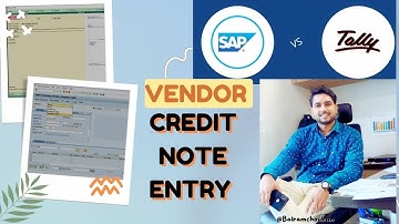 Credit Note Entry Credit Memo Debit Note of SAP  SAP And Tally