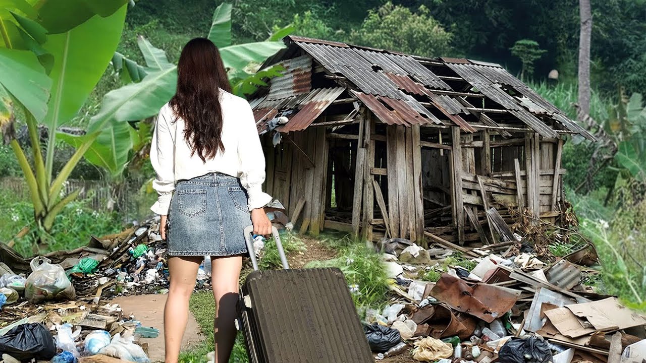 The young woman built a wooden house - a dramatic transformation that amazed everyone.