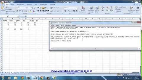 Excel formül yapma dersleri 4 işlem