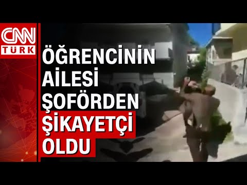 Servis şoförü lise öğrencisine saldırdı işte o anlar kameraya böyle yansıdı