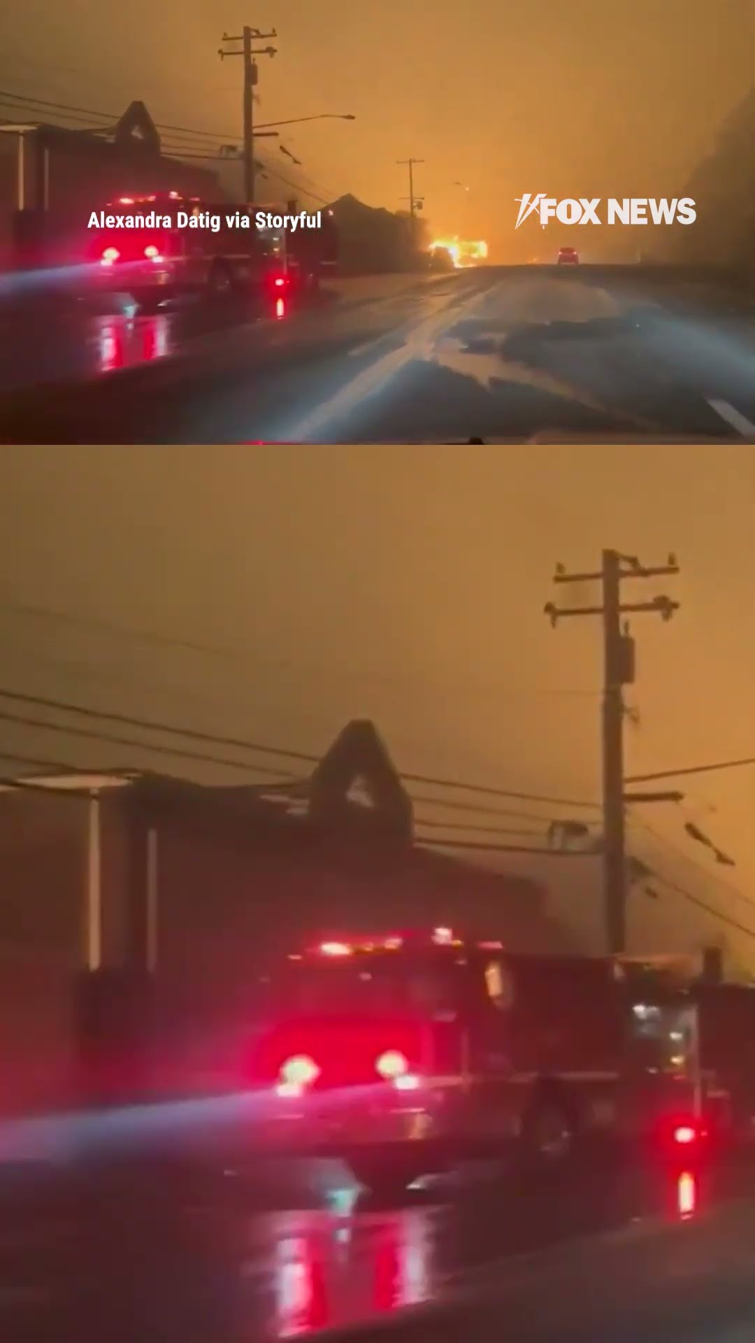 Driver shows apocalyptic scene on highway amid CA wildfires: 'like driving through hell'