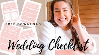 MY ULTIMATE WEDDING CHECKLIST | FREE DOWNLOAD !!