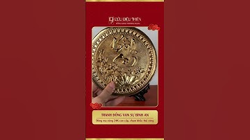 Tranh Đĩa Đồng Bình An Mạ Vàng 24K Cao Cấp - Đồ Đồng Cửu Diệu Thiên  #cuudieuthien  #tranhđồngcaocấp