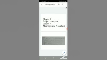 Class 4th  Subject computer  Lesson 7 Algorithm and Flowchart