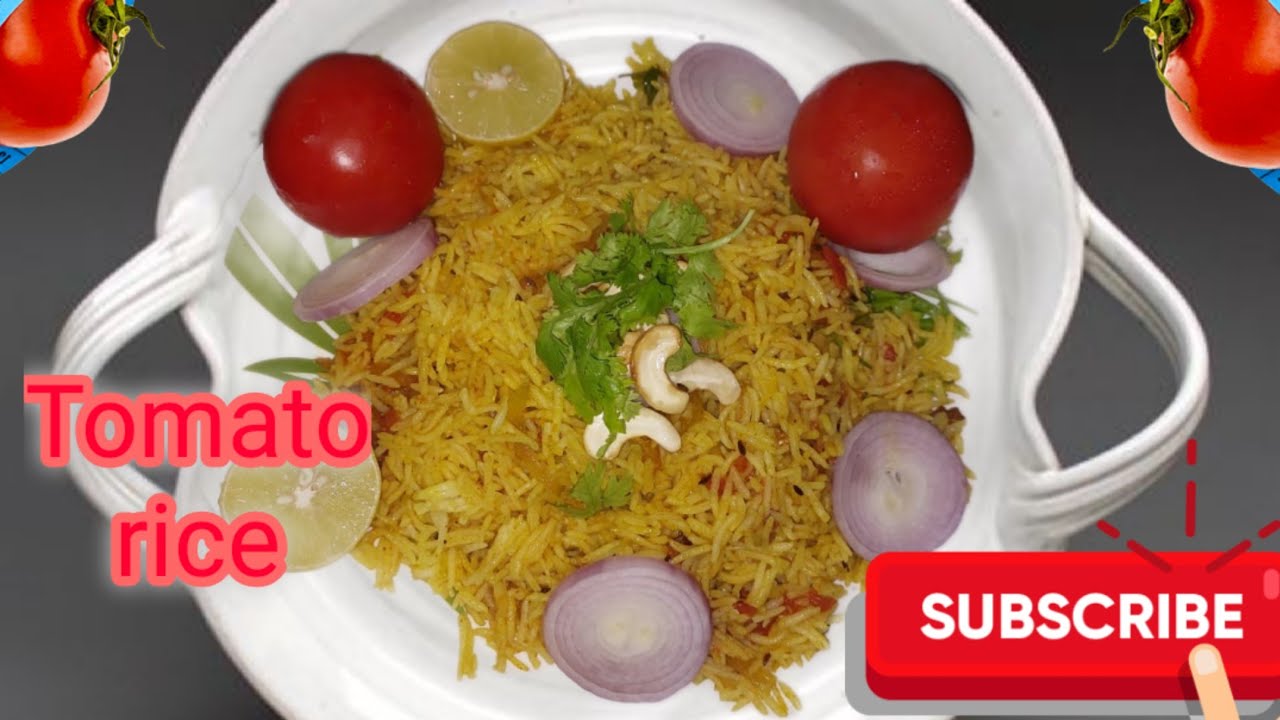 easy &tasty tomato rice Guntur style// టొమాటో రైస్ jathin poojitha