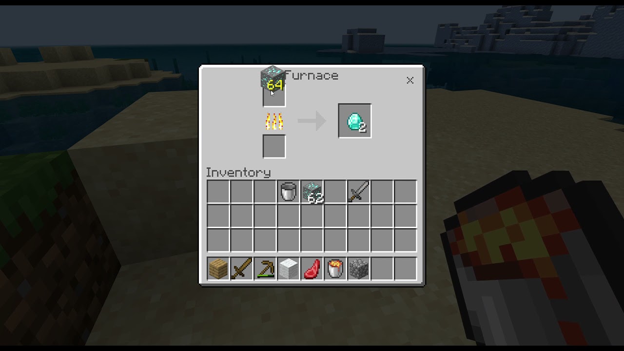 How to turn diamond ore into diamonds - YouTube