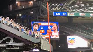 Citifield shows the Knicks score