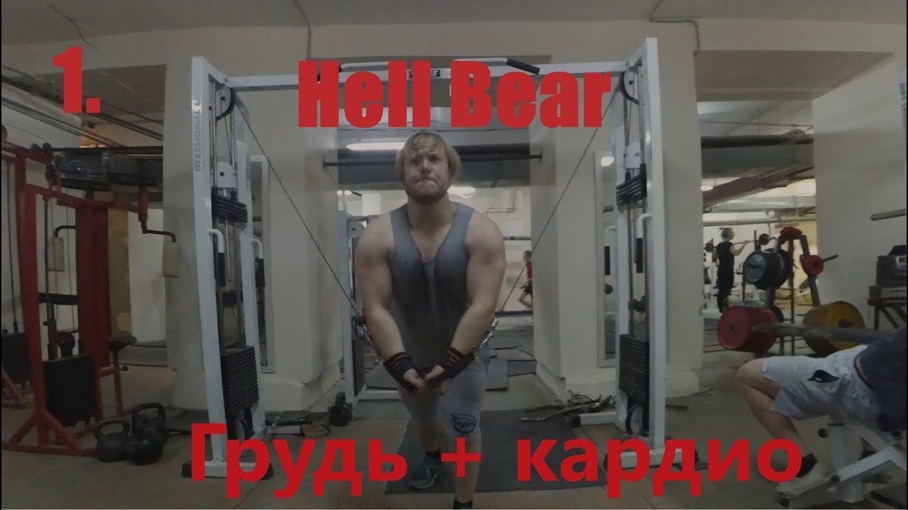 Hell Bear. Начало сольника. Тренировка груди и кардио.