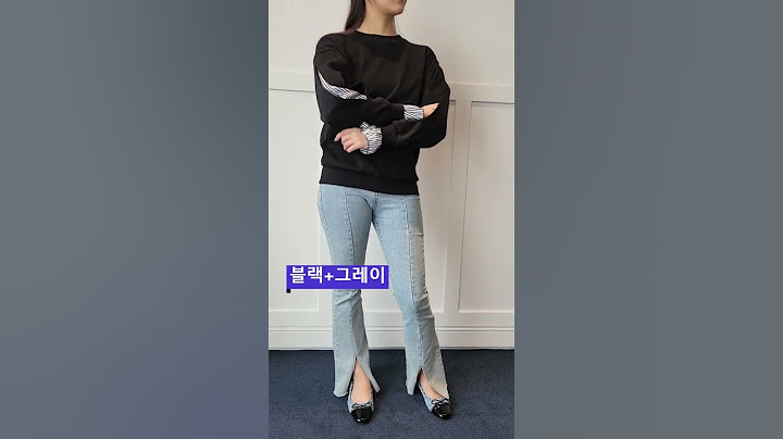 158언니의 오늘의 코디 프릴티셔츠 스트라이프맨투맨 #데일리룩 #choco158eonni #ootdfashion