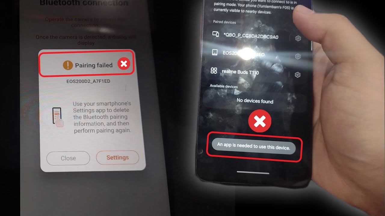An app is needed to use this device and pairing fail - Canon Camera ...