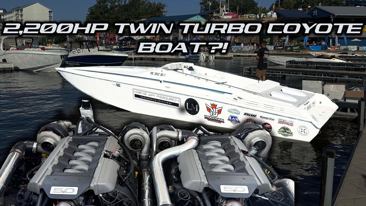 35ft Sonic with TWIN TURBO Coyote engines! Worlds FASTEST small block boat!