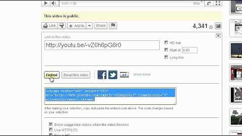 Customise your Youtube embed code with size and color updated 6-25-11