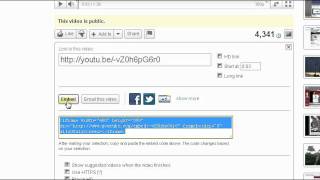 Customise your Youtube embed code with size and color updated 6-25-11