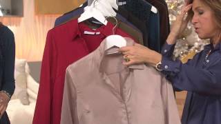 Susan Graver Charmeuse On Front Shirt With Hi-Low Hem With Jennifer Coffey