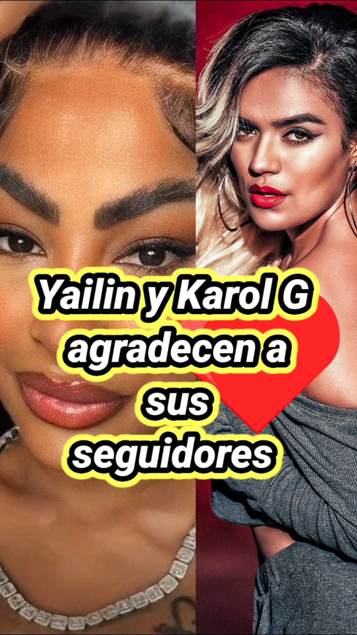 Yailin y Karol G agradecen a sus seguidores. #karolg