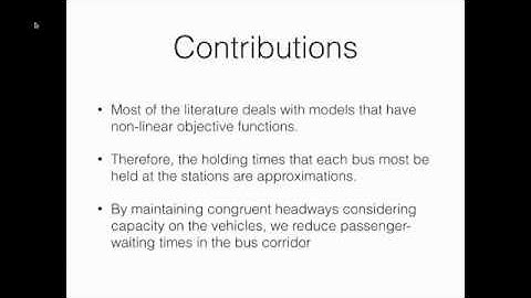 2014-10-03 Webinar: Linear bus holding model for real time traffic network control
