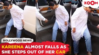 Kareena Kapoor Khan TRIPS as she steps out of car to cast vote; video goes VIRAL
