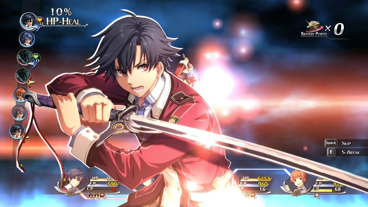 Trails of Cold Steel 1: Azure Flame Slash finisher on Loa Erebonius