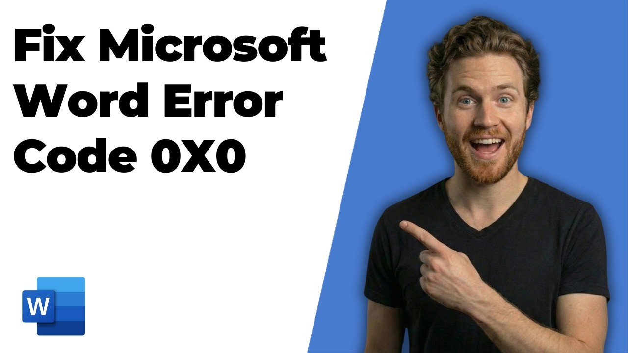 Fix Microsoft Word Error Code 0X0 (Quick Repair Guide) - YouTube