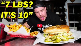 GIGANTIC 10 LB BURGER FOOD CHALLENGE AT ALICE'S COUNTRY KITCHEN!!!