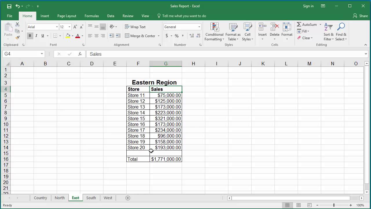 how-to-add-identical-cells-from-multiple-worksheets-in-excel-2016-youtube