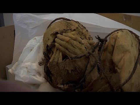 Peru'da yüzünü elleriyle kapatan vücudu bağlı mumya arkeologları şaşırttı