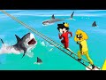 GTA 5 pero HAY TIBURONES 😱 ELTROLLINO y MIKECRACK vs INVICTOR y TIMBAVK en CAPTURA LA BANDERA