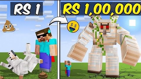 Rs1 vs Rs1,00,000 Giant Mob Build Battle in Minecraft😱