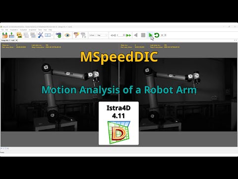 Motion analysis of a robotic arm (with a counterweight) in Istra4D V4.11 - video from Dantec Dynamics