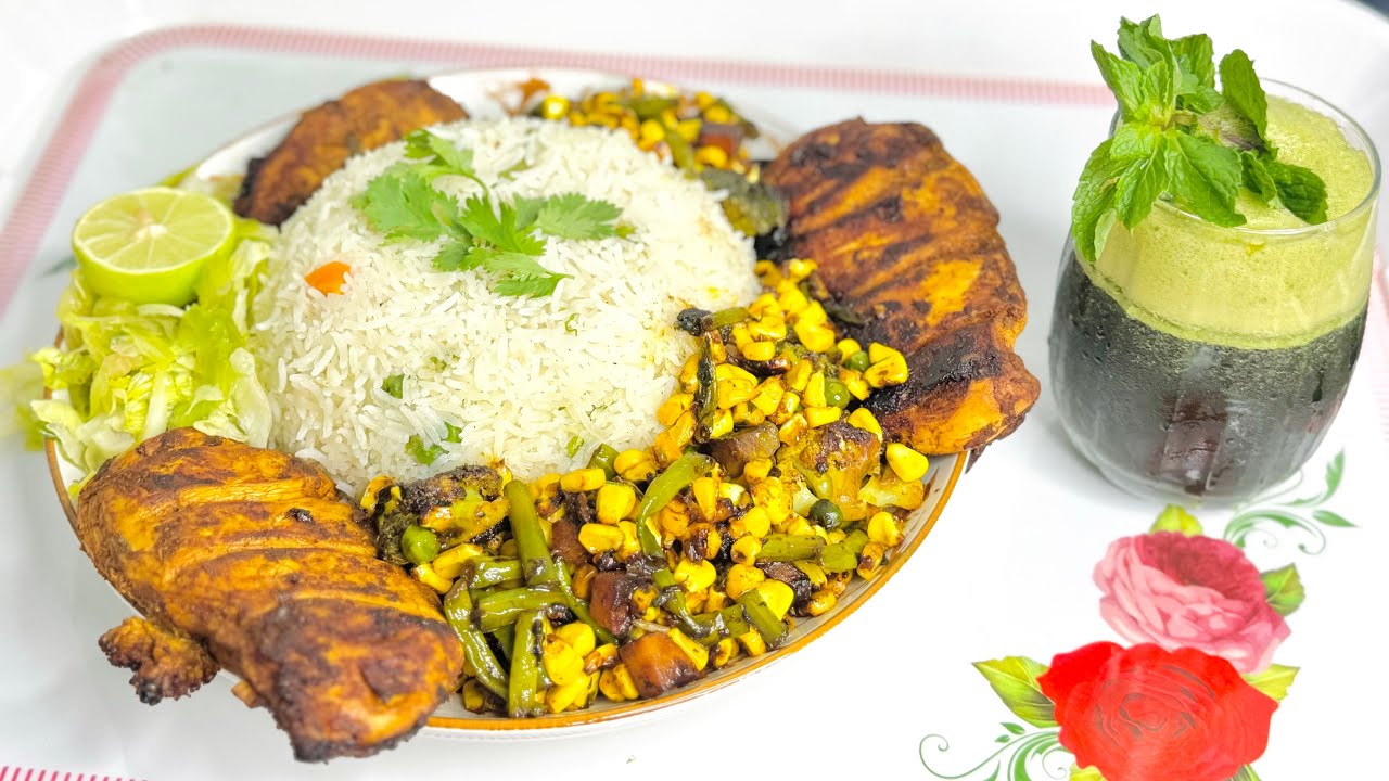 Chicken with rice wow🤩