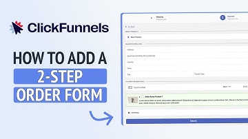 How to Add a 2-Step Order Form in Clickfunnels - Clickfunnels Tutorial