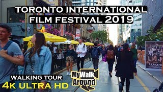 TIFF opening night 2019 - end to end walking tour of Toronto International Film Festival in 4k video