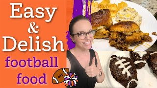 EASY FOOTBALL FOOD | FOOTBALL SNACKS & APPETIZERS | YUMMY FINGER FOODS image