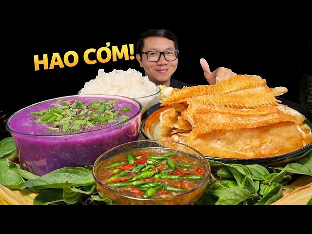 🔥 Home Meal Mukbang | Canh Khoai Mỡ & Khô Cá Dứa Chiên Giòn Hao Cơm | Quang ASMR