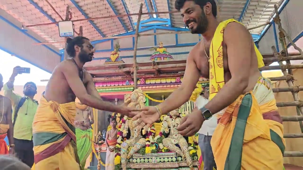 சேலம் அம்மாபேட்டை ஸ்ரீ மாதேஸ்வரன் கோயில் கும்பாபிஷேகத்தில் திருக்கல்யாணம்...