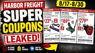 NEW End Of AUGUST SUPER COUPONS Harbor Freight Deals -