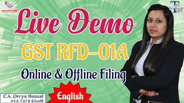 GST Series(English)| Live Demo GST RFD 01A (Refund application) | Online & Offline Filing