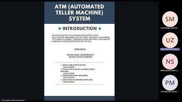 ATM System - Reuse and Component Based Development