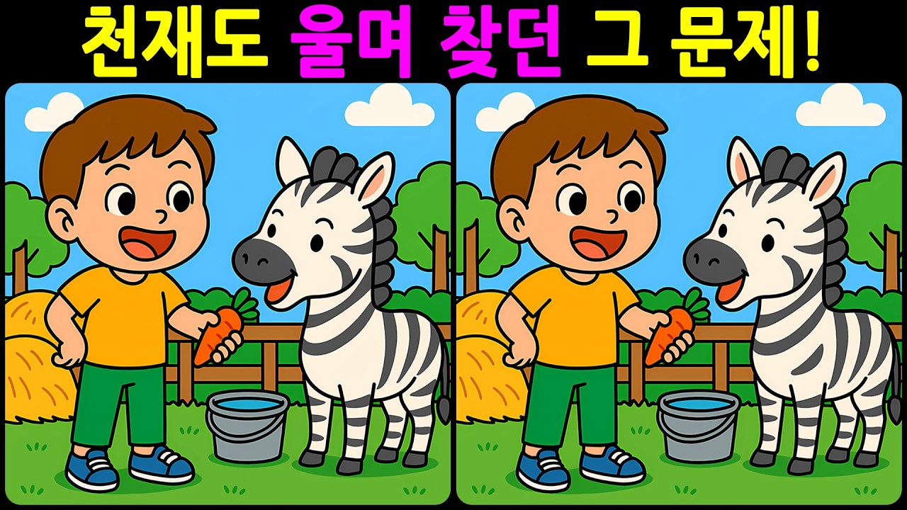 [치매예방 다른그림찾기 두뇌운동] 천재도 울며 찾던 그 문제! 재미와 뇌 건강을 동시에 챙길 수 있는 똑똑한 습관!