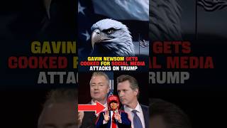 Gavin Newsom Gets COOKED for Social Media Attacks on Trump! 🔥 #newsom #trump #funny