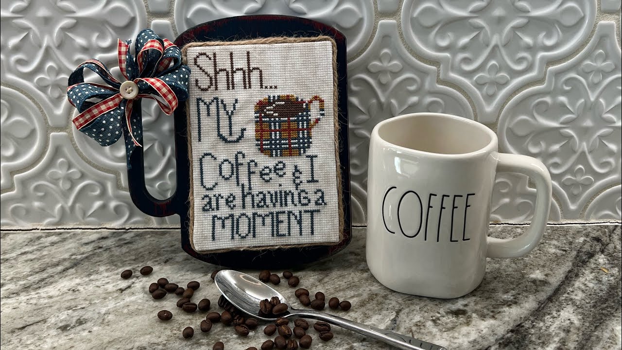 Violets & Verses Flosstube 28 Scotland finish, coffee freebie, Ackworth sneak peek and much