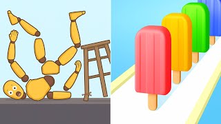 Ragdoll Break Vs Popsicle Stack — Satisfying ASMR Gameplay Sandwich Runner Android & iOS