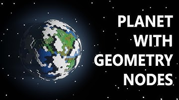 Planet with Blender geometry nodes