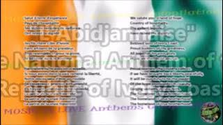 Cote d'Ivoire National Anthem with music, vocal and lyrics French w/English Translation