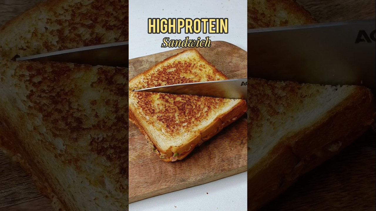 😲🤤Healthy High Protein sandwich in 10 mins😱 Instant Tiffin series episode 9🔥 #highprotein
