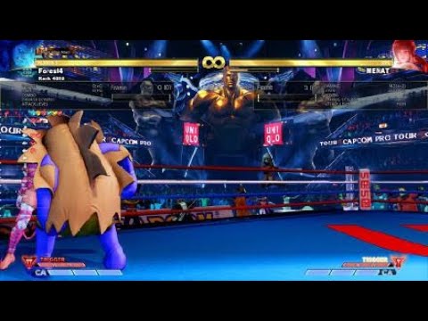 Blanka dash into c MK v trigger 2 combo into super SFVAES4